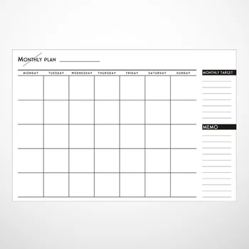 12 Бр. Месечен списък със задачи, бележник за водене на записки, График на работа, Офис календар