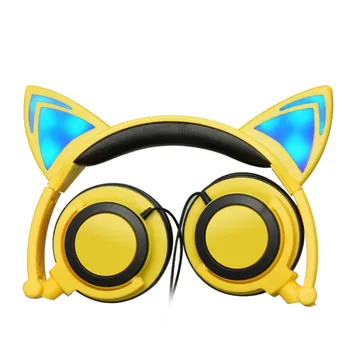 3-5 мм Слушалки с кошачьими уши, детска слушалки за мобилен телефон, PC, лаптоп