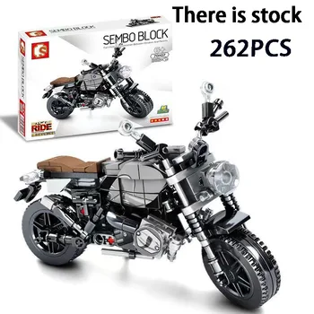 42155 Рицар на смъртта, мотоциклета на Остров Ман, скоростни строителни блокове, модел на мотоциклет, образователна играчка за възрастни, подарък за деца