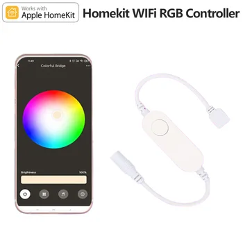 DC5-24V Homekit WiFi Интелигентна led лента RGB Контролер Домашен интериор Автоматизация на Управление на Умен Дом за Apple Siri Гласов Контрол