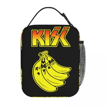 Kiss Banana Band Parody Термоизолированные Чанти за Обяд Пътна Преносима Чанта за Хранене Охладител Thermal Lunch Box