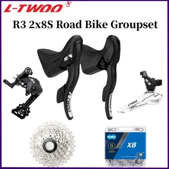 LTWOO R3 2x8 Магистралата на Пътен Велосипед Комплект за Смяна на Предавките + Задните превключватели + Предните Ключове с Кассетой Sunshine 8S KMC X8 Велосипедна верига
