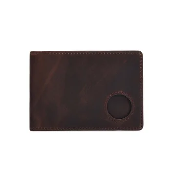 RFID Портмонета за мъже и жени, портфейл от естествена кожа за Apple, Портфейли с въздушна биркой, кесия за пари, държач за карти за мъже