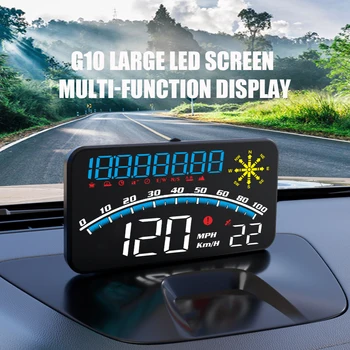ZQKJ G10 Централен Дисплей GPS Система за Всички Автомобилни Аксесоари, Джаджи Проекторът на Предното Стъкло Скоростомер Smart Дигитален Аларма HUD