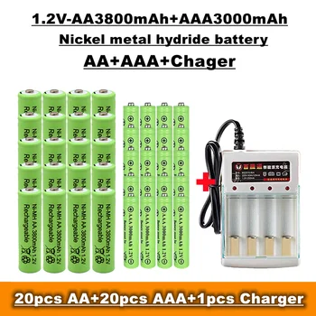 Акумулаторна батерия Lupuk - AA + AAA Nimh, 1.2, 3800 ма / 3000 mah, за дистанционно управление, играчки, радио и т.н. + продажба на батерии и зарядни устройства