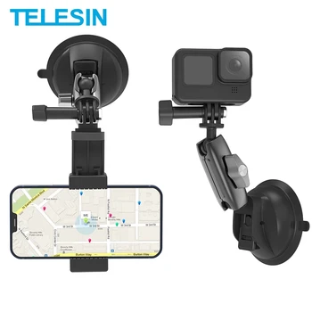 Кола Номер TELESIN с Регулираща се На 360 ° Вендузата Универсален Стандартен Адаптер За 1/4 GoPro 11 12 DJI Action 3 4 iPhone 14 15