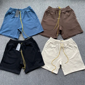 Летни шорти на съвсем малък бродирани с писмото логото на Rhude, мъжки и дамски панталони на най-доброто качество 1:1, спортни къси панталони