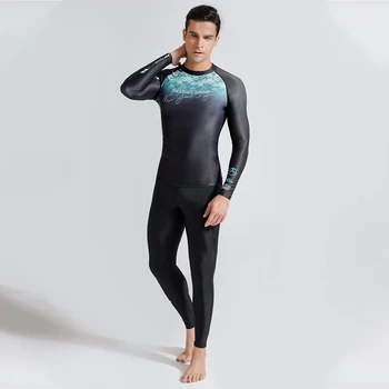 Мъжки моден Слънцезащитен быстросохнущий трико С дълъг ръкав с цип отпред, топ за сърф, Водни спортове, Плажен бански костюм за гмуркане, топ