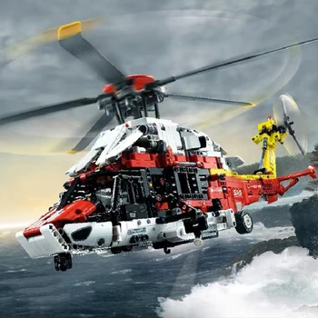 НОВ В ПРИСЪСТВИЕТО на Технически Airbus H175 Спасителен Хеликоптер 42145 Строителни Блокове Модел Самолет Тухла Забавни Играчки За Деца Подаръци