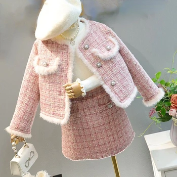 Нови детски комплекти дрехи от 2 теми, мода пролет-зимни детски костюми за 2 до 10 години, Елегантен сладък украшение PTKPCC