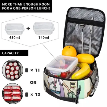 Случайна Чанта за Обяд Enfermera Bg ApurosNurse Health Lunch Container Чанта-хладилник Мъкна Lunch Box College Travel