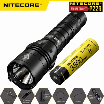 Тактически фенер NITECORE P22R Ultimate Performance XHP35 HD LED максимален обхват на лъча 1800 лумена 262 м Вградена батерия NL1835HP