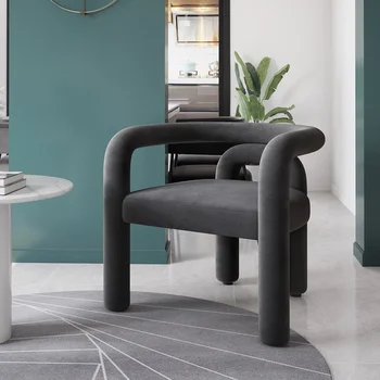 Удобни и Модерни столове за дневна, дизайн за четене на открито, Уникален Грим, Луксозен акцент, Скандинавски стол, Офис мебели Cadeira