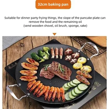 Форма за печене на открито, на къмпинг, Домакински Медицински Камък, Корейската печка за барбекю, Тиган с незалепващо покритие, готварска печка в картовия стил, Teppanyaki на открито
