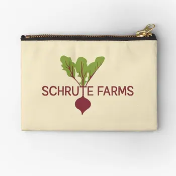 Чанти Schrute Farms с цип, Колан за ключове, Мъжка чанта, чантата и за по-малките монети, Козметичен джоб за пари, Опаковки за съхранение на бельо, Чорапи